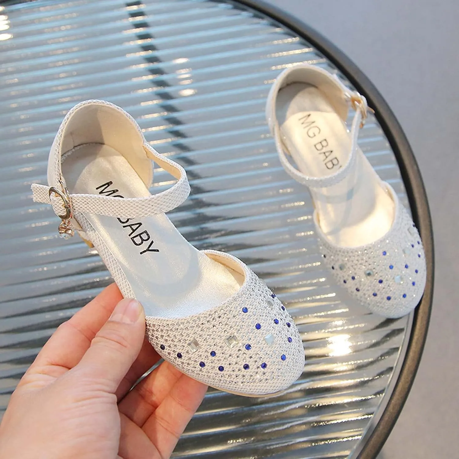 Baby Girl Children's Sandals Shoes Rhinestone Decoration Princess Slip On Shoes Casual Buckle Summer Sandals Party