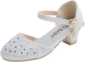 Baby Girl Children's Sandals Shoes Rhinestone Decoration Princess Slip On Shoes Casual Buckle Summer Sandals Party