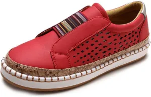 Lausiuoe Shoes For Women Dressy Comfortable Fashion Canvas Shoes Classic Casual Low Top Slip On Sneakers Walking Flat Loafers