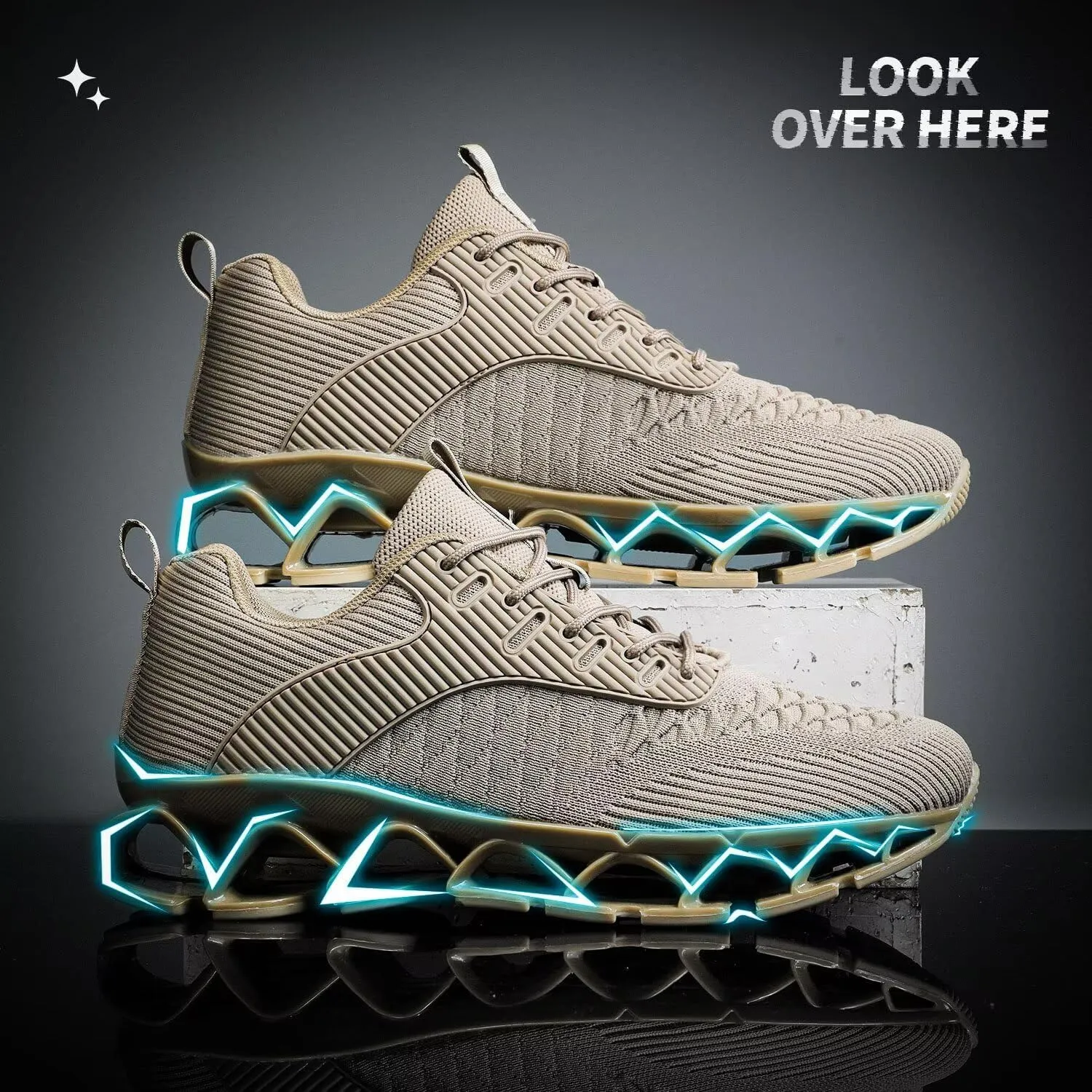 Men's Running Shoes Blade Tennis Walking Casual Fashion Sneakers Breathable Non Slip Gym Sports Work Athletic Trainers