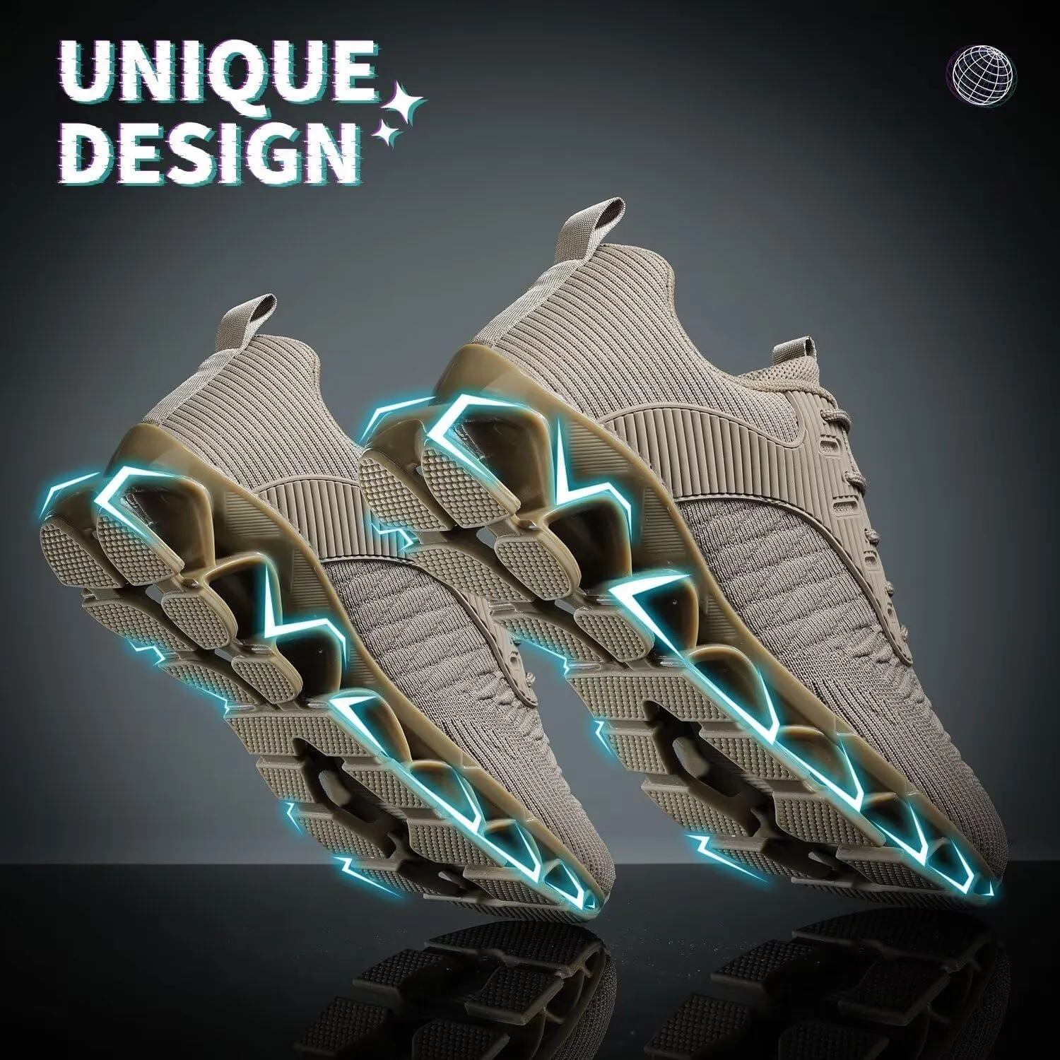 Men's Running Shoes Blade Tennis Walking Casual Fashion Sneakers Breathable Non Slip Gym Sports Work Athletic Trainers
