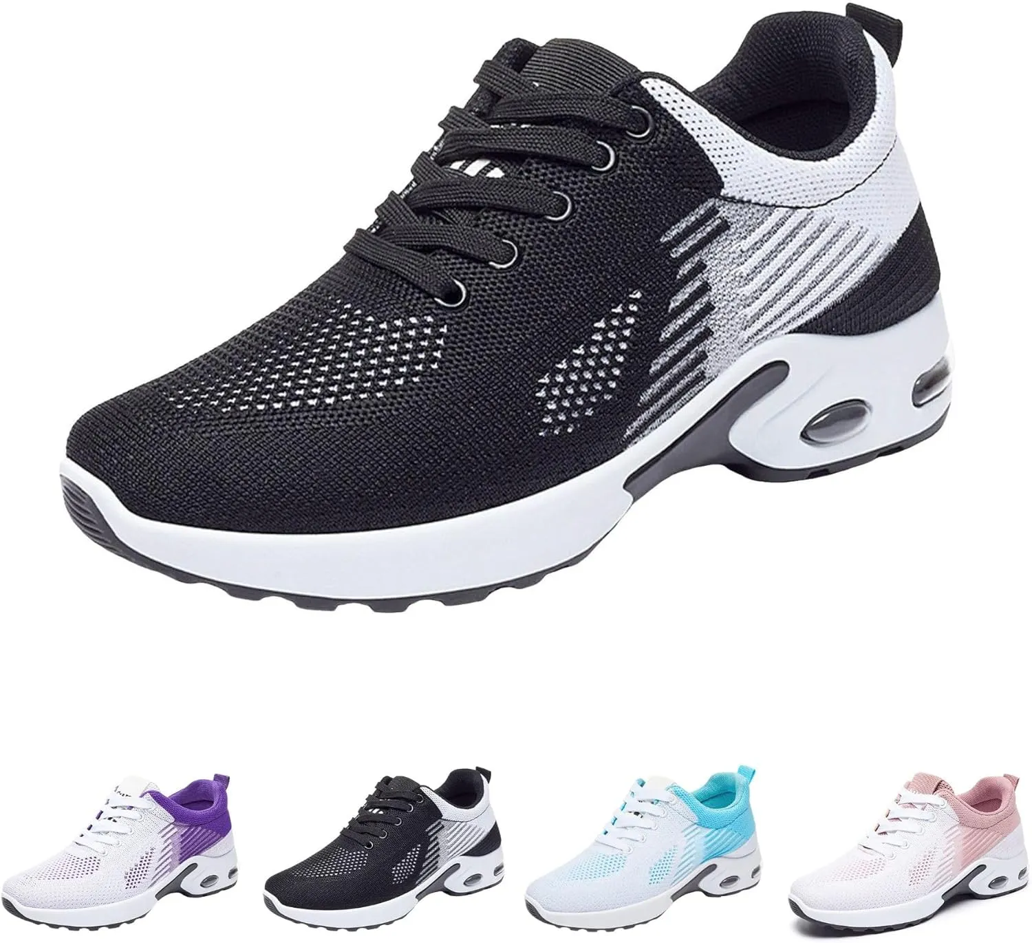 Orthopedic Sneakers for Women Arch Support Walking Shoes Comfortable Slip On Running Shoes Mesh Air Cushion Sneakers