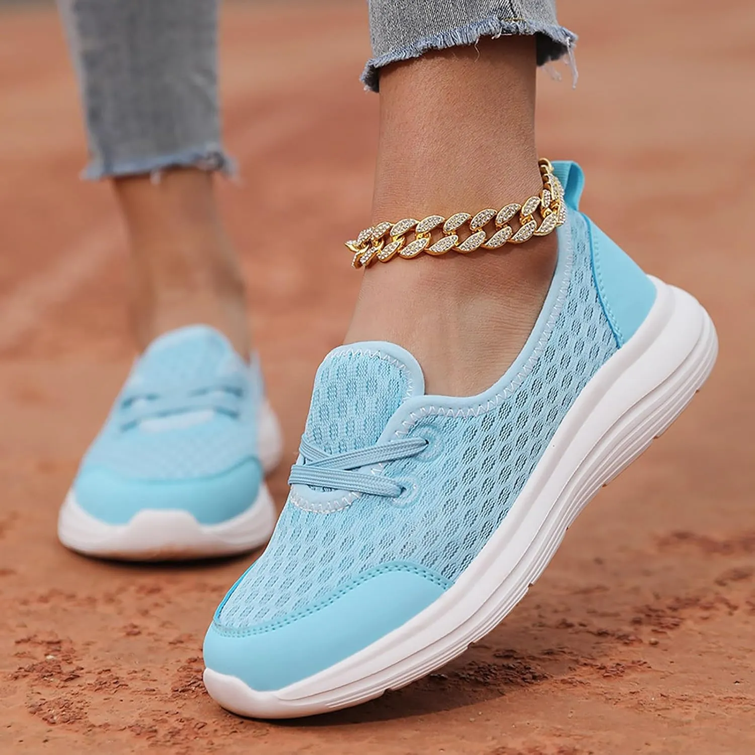Running Shoes for Women Walking Ladies Shoes Casual Women's Fashion Sneakers Men's Athletic Sneakers Lightweight Breathable Tennis Shoe White Loafers