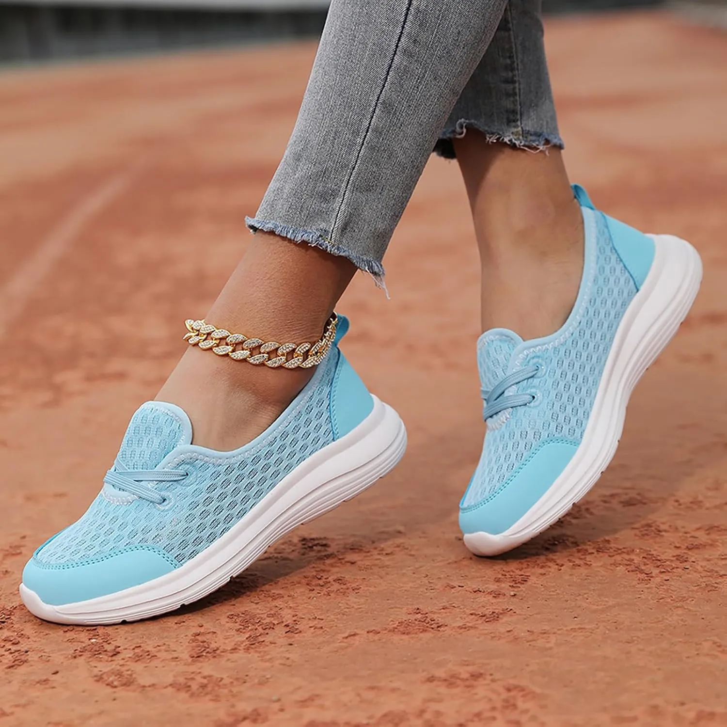 Running Shoes for Women Walking Ladies Shoes Casual Women's Fashion Sneakers Men's Athletic Sneakers Lightweight Breathable Tennis Shoe White Loafers