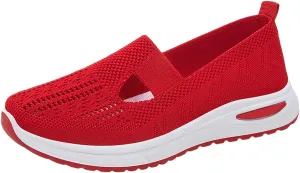 Women's Woven Orthopedic Breathable Soft Shoes Womens Tennis Shoes High Top Black Casual Shoes Fashion Sneakers Brown Tennis Shoe Loafers Casual Slip On